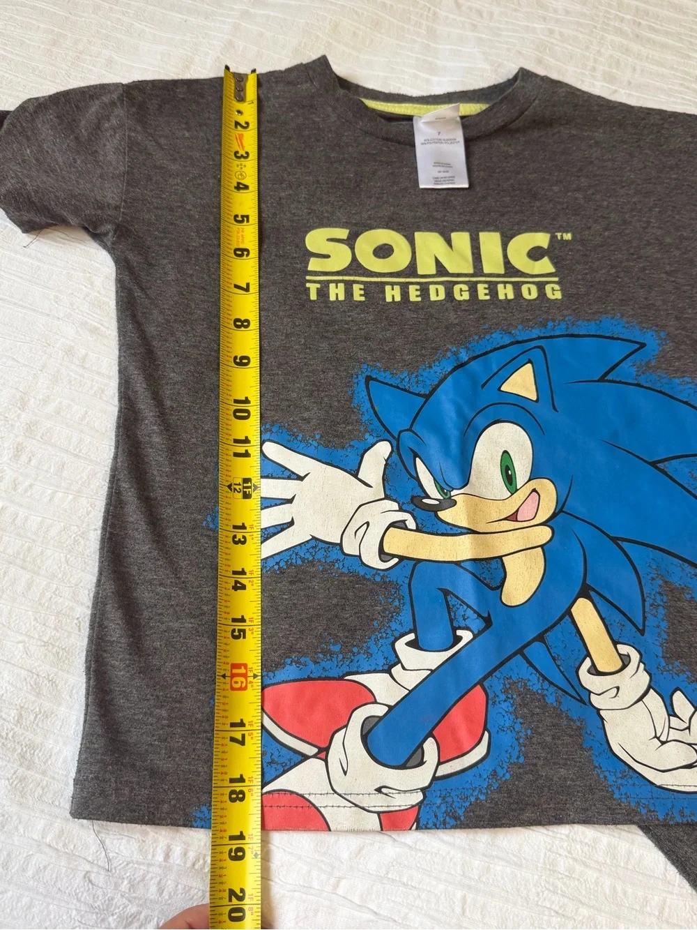 Sonic the Hedgehog Boys T-Shirt & Shorts Set Size 7 Gray Blue